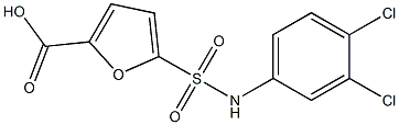 5-[(3,4-dichlorophenyl)sulfamoyl]furan-2-carboxylic acid Struktur