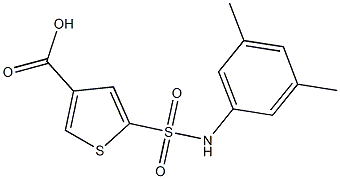 5-[(3,5-dimethylphenyl)sulfamoyl]thiophene-3-carboxylic acid Struktur