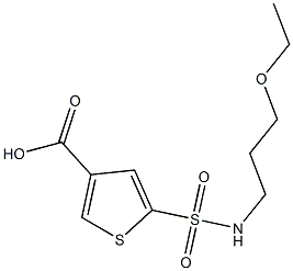 5-[(3-ethoxypropyl)sulfamoyl]thiophene-3-carboxylic acid Struktur