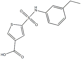 5-[(3-ethylphenyl)sulfamoyl]thiophene-3-carboxylic acid Struktur