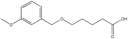 5-[(3-methoxyphenyl)methoxy]pentanoic acid Struktur