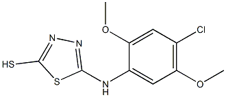 5-[(4-chloro-2,5-dimethoxyphenyl)amino]-1,3,4-thiadiazole-2-thiol Struktur