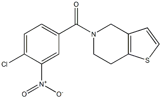 5-[(4-chloro-3-nitrophenyl)carbonyl]-4H,5H,6H,7H-thieno[3,2-c]pyridine Struktur