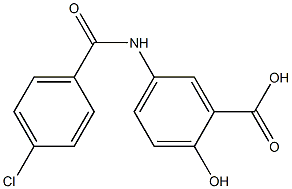 5-[(4-chlorobenzoyl)amino]-2-hydroxybenzoic acid Struktur