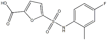 5-[(4-fluoro-2-methylphenyl)sulfamoyl]furan-2-carboxylic acid Struktur