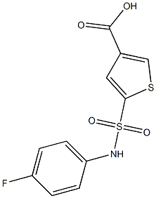 5-[(4-fluorophenyl)sulfamoyl]thiophene-3-carboxylic acid Struktur