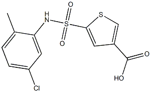 5-[(5-chloro-2-methylphenyl)sulfamoyl]thiophene-3-carboxylic acid Struktur