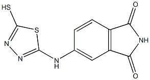 5-[(5-sulfanyl-1,3,4-thiadiazol-2-yl)amino]-2,3-dihydro-1H-isoindole-1,3-dione Struktur