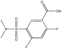 5-[(dimethylamino)sulfonyl]-2,4-difluorobenzoic acid Struktur