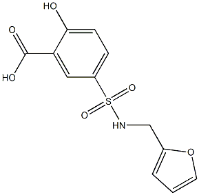 5-[(furan-2-ylmethyl)sulfamoyl]-2-hydroxybenzoic acid Struktur