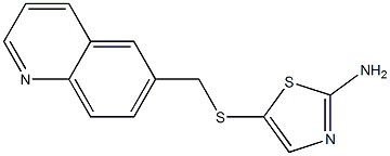 5-[(quinolin-6-ylmethyl)sulfanyl]-1,3-thiazol-2-amine Struktur