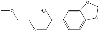 5-[1-amino-2-(2-methoxyethoxy)ethyl]-2H-1,3-benzodioxole Struktur