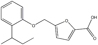 5-[2-(butan-2-yl)phenoxymethyl]furan-2-carboxylic acid Struktur