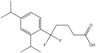 5-[2,4-bis(propan-2-yl)phenyl]-5,5-difluoropentanoic acid Struktur