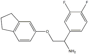 5-[2-amino-2-(3,4-difluorophenyl)ethoxy]-2,3-dihydro-1H-indene Struktur