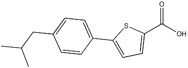 5-[4-(2-methylpropyl)phenyl]thiophene-2-carboxylic acid Struktur