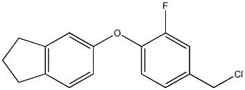 5-[4-(chloromethyl)-2-fluorophenoxy]-2,3-dihydro-1H-indene Struktur