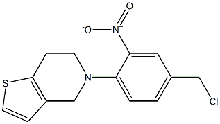 5-[4-(chloromethyl)-2-nitrophenyl]-4H,5H,6H,7H-thieno[3,2-c]pyridine Struktur