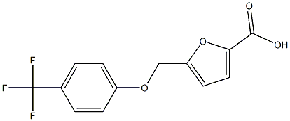 5-[4-(trifluoromethyl)phenoxymethyl]furan-2-carboxylic acid Struktur