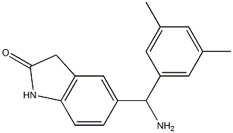 5-[amino(3,5-dimethylphenyl)methyl]-2,3-dihydro-1H-indol-2-one Struktur