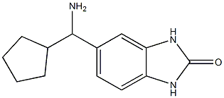 5-[amino(cyclopentyl)methyl]-2,3-dihydro-1H-1,3-benzodiazol-2-one Struktur