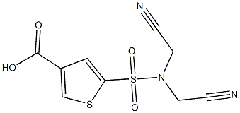 5-[bis(cyanomethyl)sulfamoyl]thiophene-3-carboxylic acid Struktur