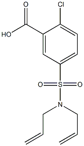 5-[bis(prop-2-en-1-yl)sulfamoyl]-2-chlorobenzoic acid Struktur