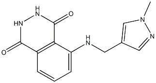 5-{[(1-methyl-1H-pyrazol-4-yl)methyl]amino}-1,2,3,4-tetrahydrophthalazine-1,4-dione Struktur