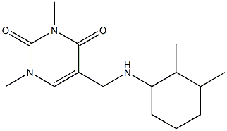 5-{[(2,3-dimethylcyclohexyl)amino]methyl}-1,3-dimethyl-1,2,3,4-tetrahydropyrimidine-2,4-dione Struktur