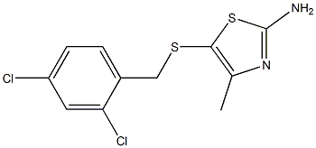 5-{[(2,4-dichlorophenyl)methyl]sulfanyl}-4-methyl-1,3-thiazol-2-amine Struktur