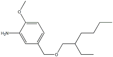 5-{[(2-ethylhexyl)oxy]methyl}-2-methoxyaniline Struktur