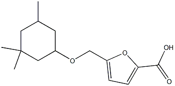 5-{[(3,3,5-trimethylcyclohexyl)oxy]methyl}furan-2-carboxylic acid Struktur