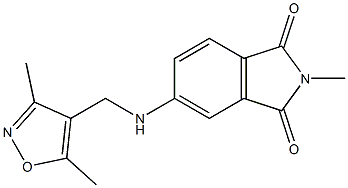 5-{[(3,5-dimethyl-1,2-oxazol-4-yl)methyl]amino}-2-methyl-2,3-dihydro-1H-isoindole-1,3-dione Struktur