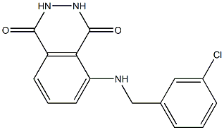 5-{[(3-chlorophenyl)methyl]amino}-1,2,3,4-tetrahydrophthalazine-1,4-dione Struktur