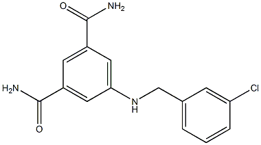 5-{[(3-chlorophenyl)methyl]amino}benzene-1,3-dicarboxamide Struktur