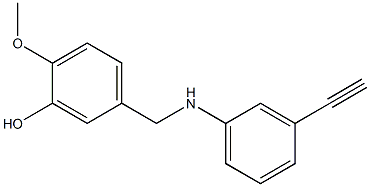 5-{[(3-ethynylphenyl)amino]methyl}-2-methoxyphenol Struktur