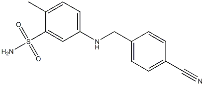 5-{[(4-cyanophenyl)methyl]amino}-2-methylbenzene-1-sulfonamide Struktur