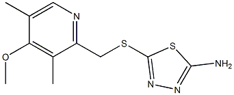 5-{[(4-methoxy-3,5-dimethylpyridin-2-yl)methyl]sulfanyl}-1,3,4-thiadiazol-2-amine Struktur