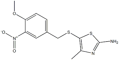 5-{[(4-methoxy-3-nitrophenyl)methyl]sulfanyl}-4-methyl-1,3-thiazol-2-amine Struktur