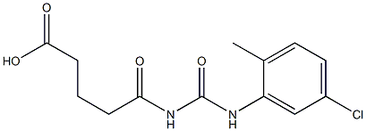 5-{[(5-chloro-2-methylphenyl)carbamoyl]amino}-5-oxopentanoic acid Struktur