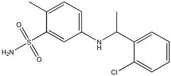 5-{[1-(2-chlorophenyl)ethyl]amino}-2-methylbenzene-1-sulfonamide Struktur