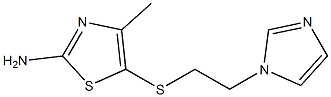 5-{[2-(1H-imidazol-1-yl)ethyl]sulfanyl}-4-methyl-1,3-thiazol-2-amine Struktur