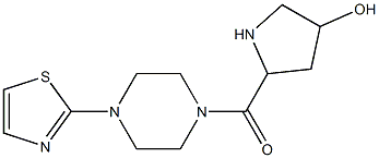 5-{[4-(1,3-thiazol-2-yl)piperazin-1-yl]carbonyl}pyrrolidin-3-ol Struktur