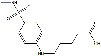 5-{[4-(methylsulfamoyl)phenyl]amino}pentanoic acid Struktur