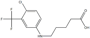 5-{[4-chloro-3-(trifluoromethyl)phenyl]amino}pentanoic acid Struktur