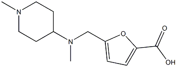 5-{[methyl(1-methylpiperidin-4-yl)amino]methyl}furan-2-carboxylic acid Struktur