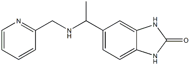 5-{1-[(pyridin-2-ylmethyl)amino]ethyl}-2,3-dihydro-1H-1,3-benzodiazol-2-one Struktur