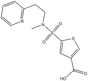 5-{methyl[2-(pyridin-2-yl)ethyl]sulfamoyl}thiophene-3-carboxylic acid Struktur