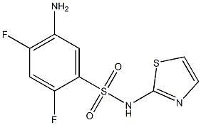 5-amino-2,4-difluoro-N-(1,3-thiazol-2-yl)benzene-1-sulfonamide Struktur