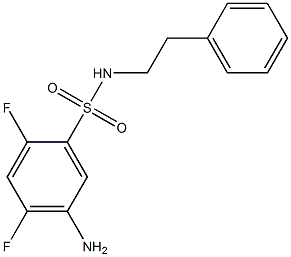 5-amino-2,4-difluoro-N-(2-phenylethyl)benzene-1-sulfonamide Struktur